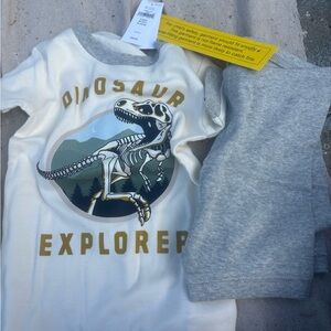 GAP Cream and Gray Dinosaur Explorer Kids Matching Set